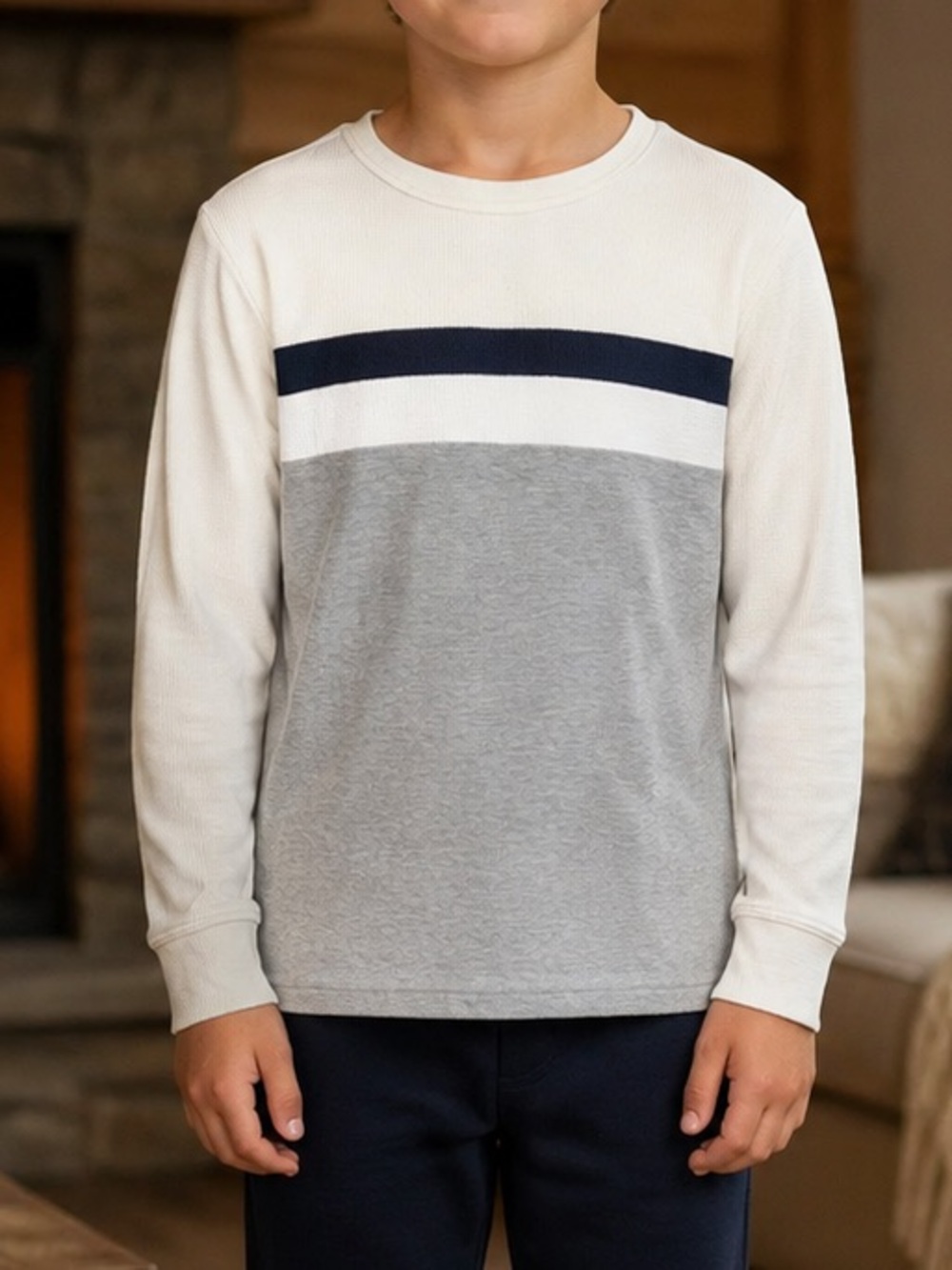 Children’s Place- Colorblock Thermal Shirt Size 7/8